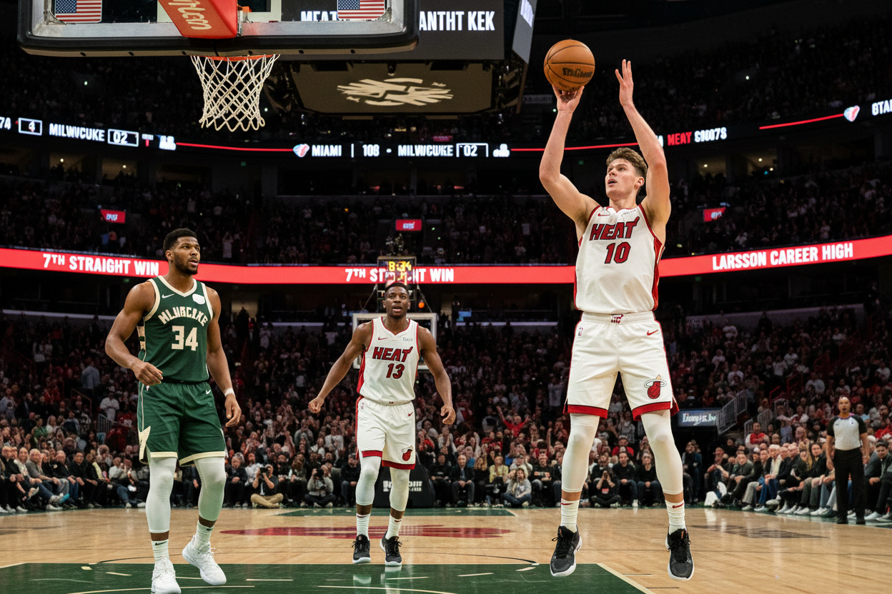 Οι Μαϊάμι Χιτ Σφράγισαν Έβδομη Συνεχόμενη Νίκη Επικρατώντας των Μιλγουόκι Μπακς